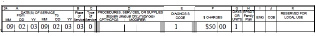 Psychological therapy sample billing